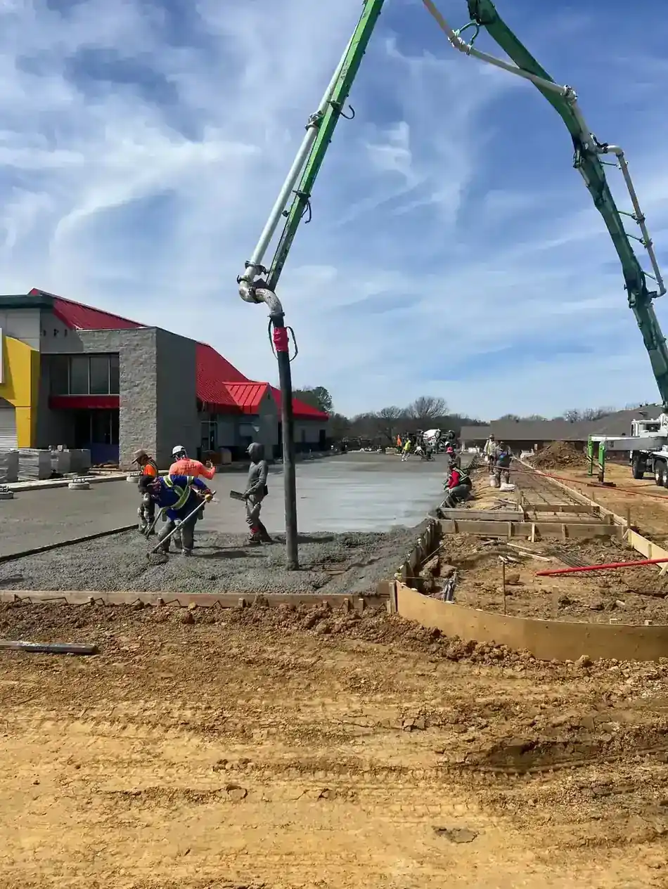 Parking lot paving