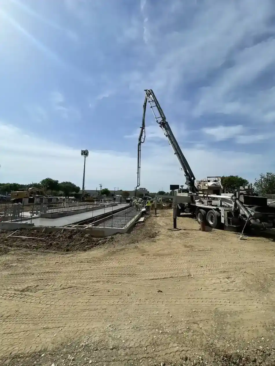Commercial slab pour